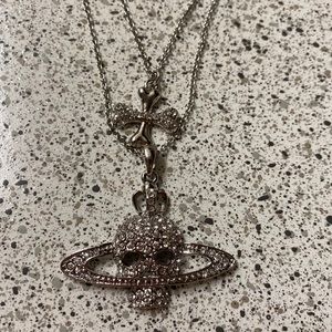 Vivienne Westwood Skull Bones Layer Necklace